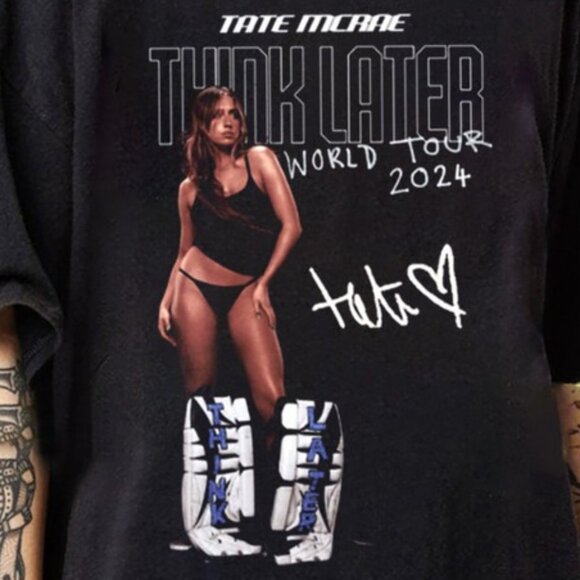Tate McRae Think Later T-Shirt Pop Music Fan Gift Graphic Concert Tee 79 - Picture 2 of 6